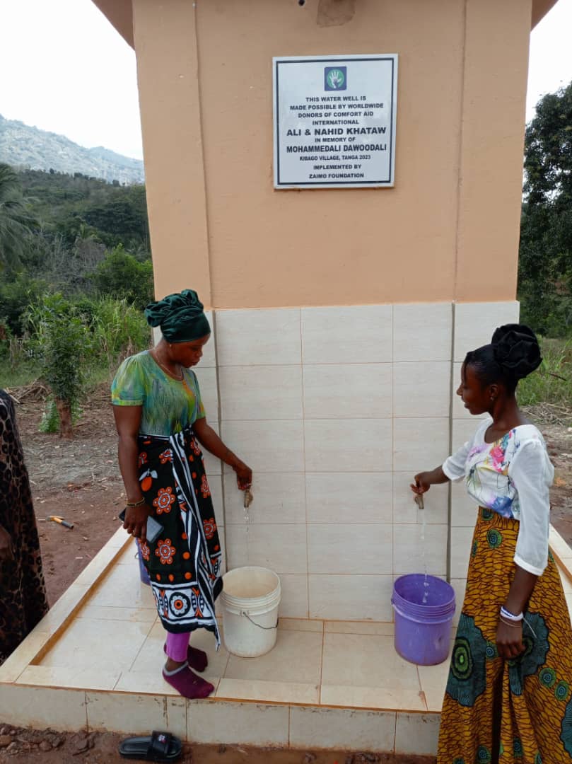 Completed well at Kibago with community members